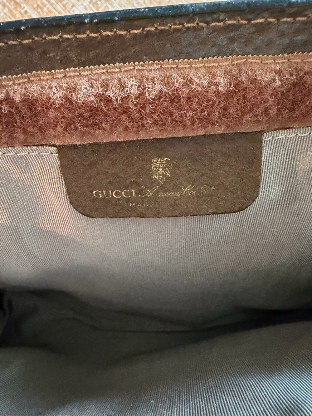 Vintage Gucci GG Supreme Portfolio Clutch Brown Leather Accessory Collection - Picture 6 of 10